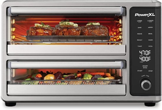 Dual Door Oven met 8 Kookvoorinstellingen - Air Fry, Toast, - Dual - €853,93