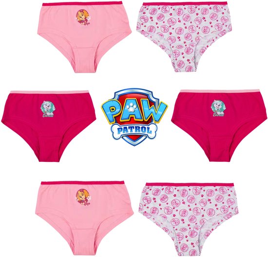 Sous-vêtements PAW Patrol - Set de 6 - Katoen - Rose - Taille 110/116