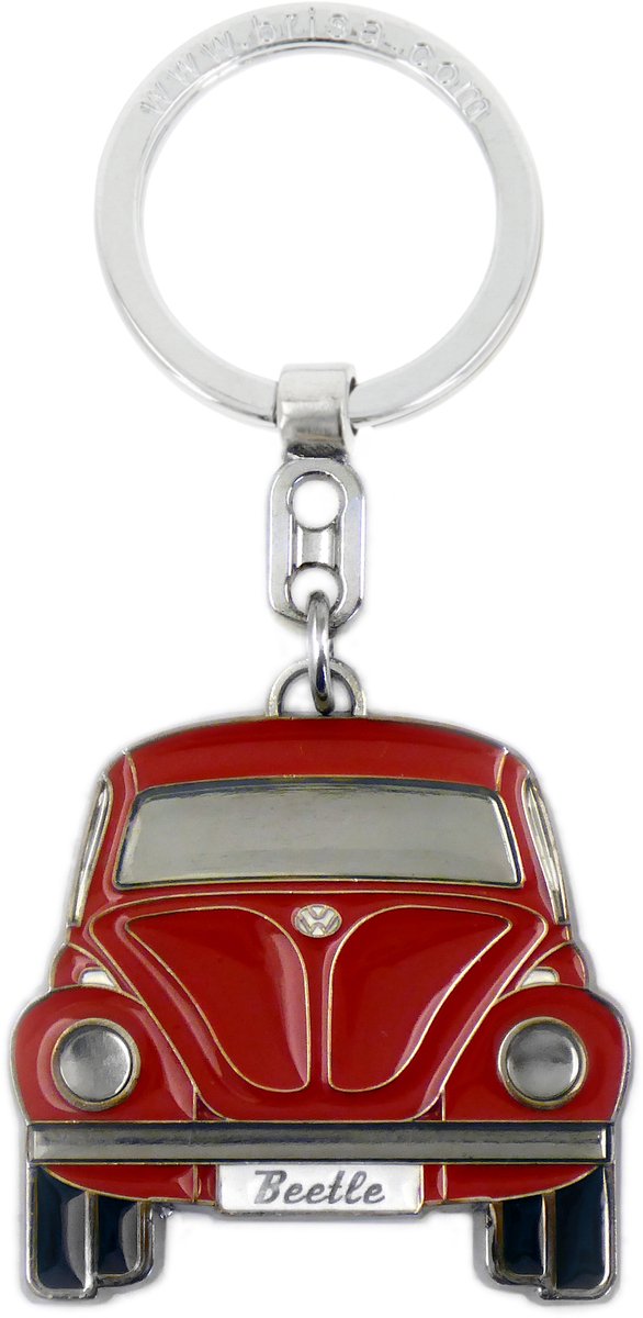 BRISA VW Collection - Volkswagen geëmailleerde metalen sleutelhangerring sleutelaccessoire sleutelhouder in Kever-design