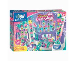 Clementoni iDea - Pennen Creatiestudio - Knutselpakket vol Accessoires - Message Glitterpennen - Het Creatieve Cadeautje - Vanaf 6 jaar
