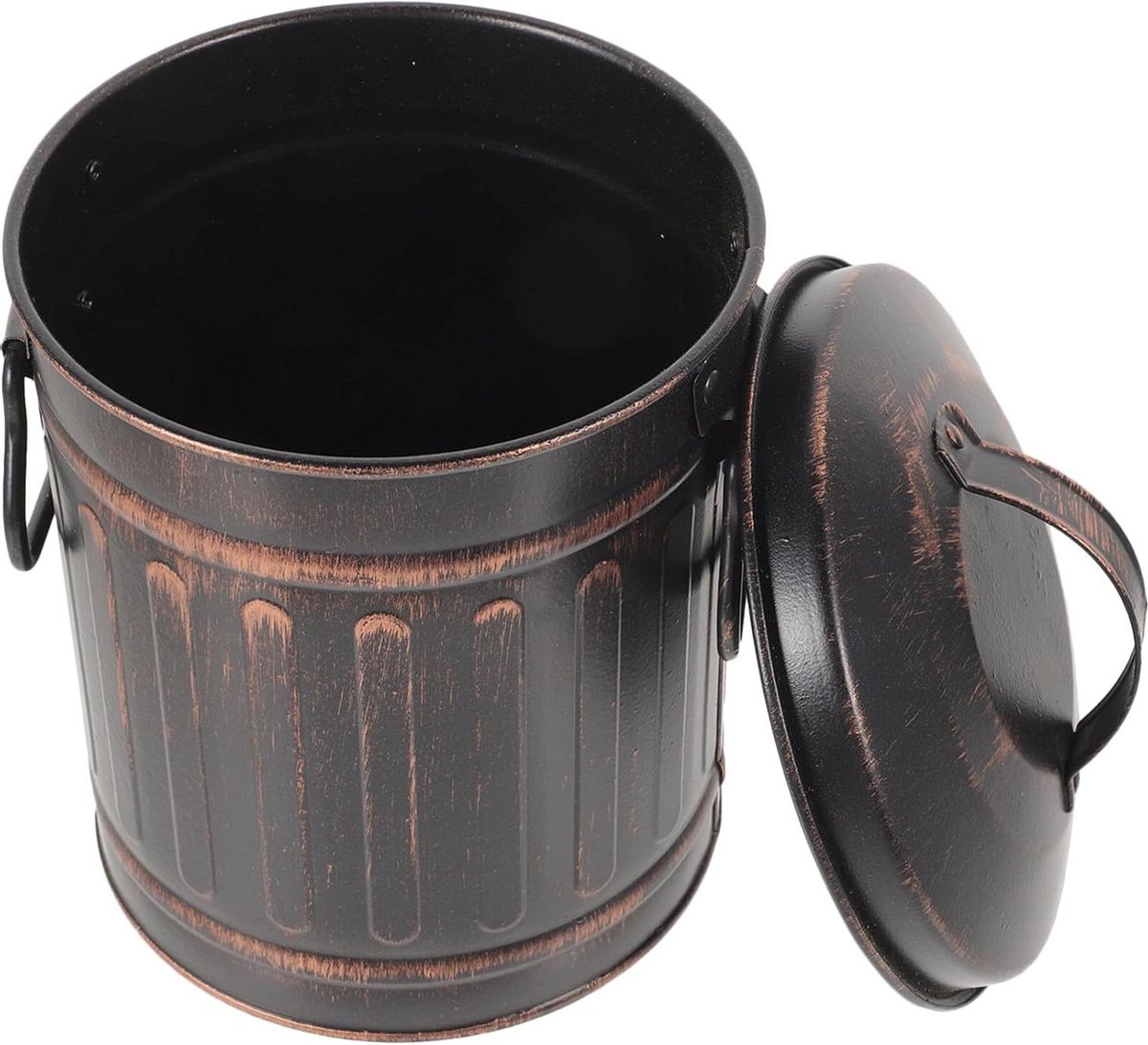 JHubers Goods - Asemmer met deksel en handvat voor open haard en grill - Metaal - 18,2 x 15,2 cm