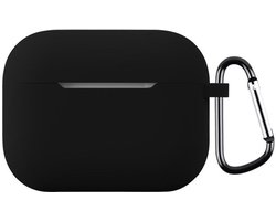 Telestore - hoesje geschikt voor AirPods Pro 3 soft case cover - zwart - TPU hoesje Beschermhoes - AirPods Pro 3 Cover - AirPods Pro 3 hoesje - Geschikt voor Apple AirPods Pro 3 - gel hoesje met sleutelhanger