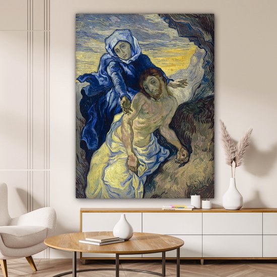 Peinture sur toile 120x160 cm - Décoration murale Pietà (d'après Delacroix) - Vincent van Gogh - Décoration murale salon - Décoration chambre - Accessoires de chambre - Peintures