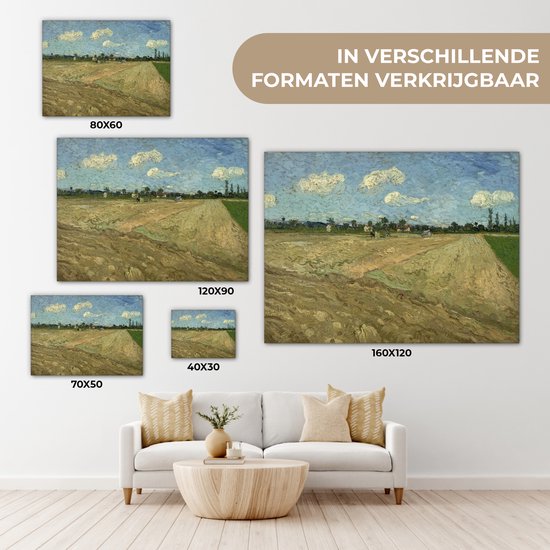 Peintures sur toile - Champs labourés - Vincent van Gogh - 160x120 cm - Décoration murale XXL