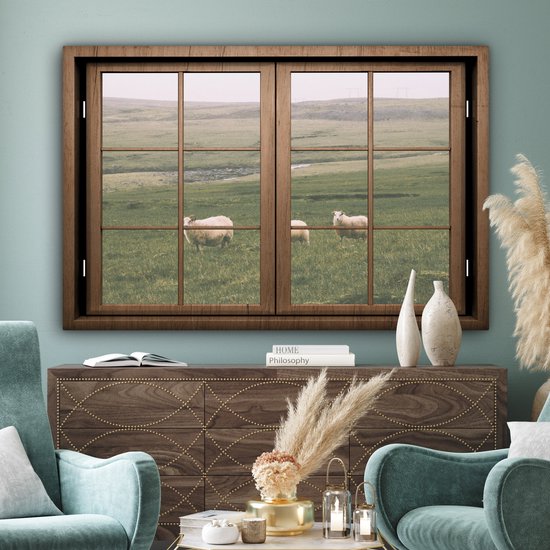 Peintures sur Toile Transparents - Moutons - Animaux - 180x120 cm - Décoration murale XXL