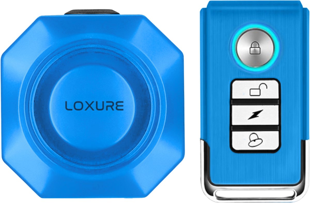 Loxure Fietsalarm+ met Afstandsbediening en Bevestigingsset - E-bike Alarm - USB-C Oplaadbaar - 80/100/120 DB - Waterdicht - De Oplossing tegen Fietsendieven
