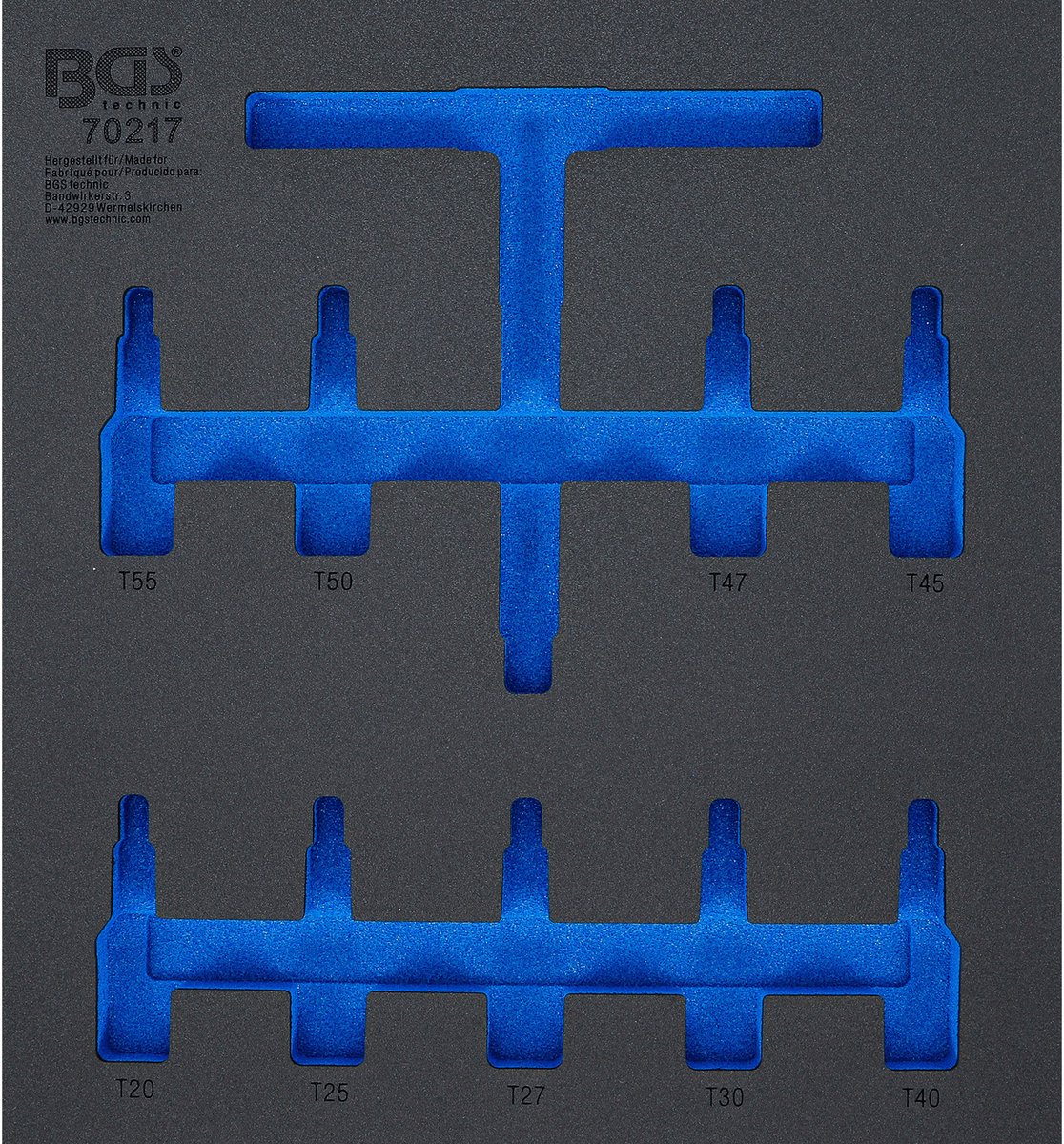 BGS Werkstattwageneinlage 2/3 leeg voor art. 70217 - 7131-1