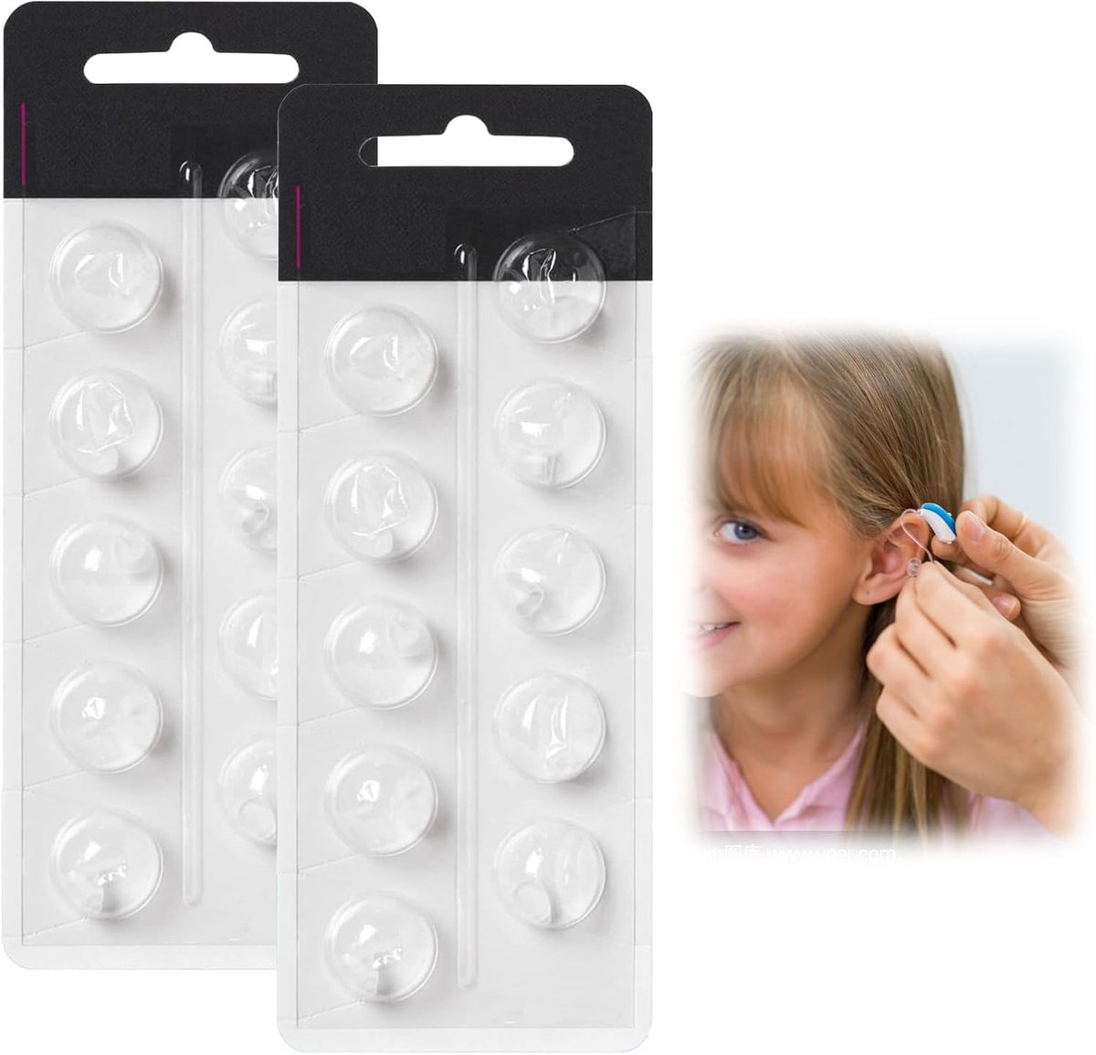 Vervangende open hoortoestelkoepels - 20 stuks, 8 mm, comfortabele en duurzame siliconen