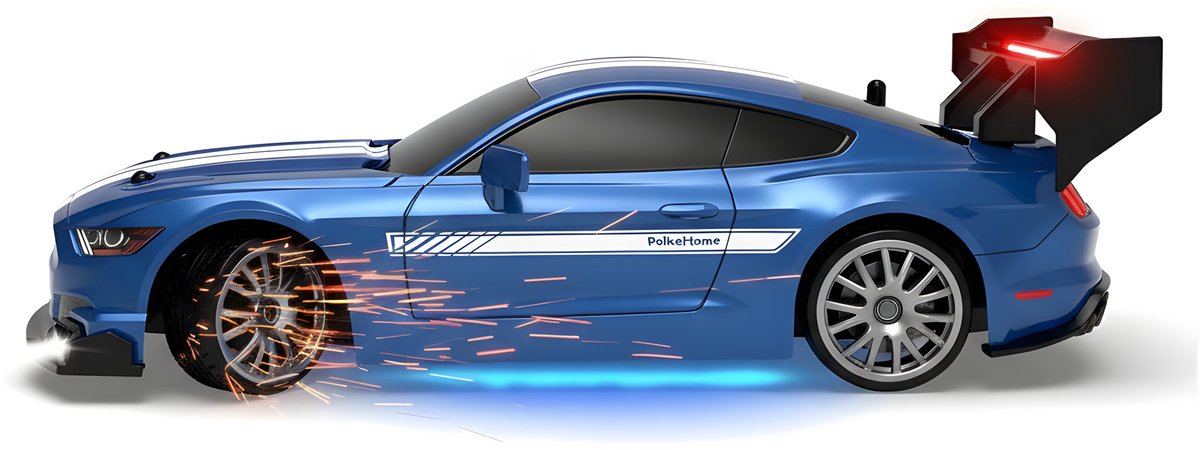 PolkaHome RC Drift Auto 1:24 – Afstandsbestuurbare RC Auto – 4WD – 2 Accu’s – 20 km/h — afbeelding 4