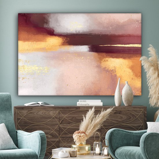 Peinture sur Toile Peinture - Abstrait - Pastel - 180x120 cm - Décoration murale XXL