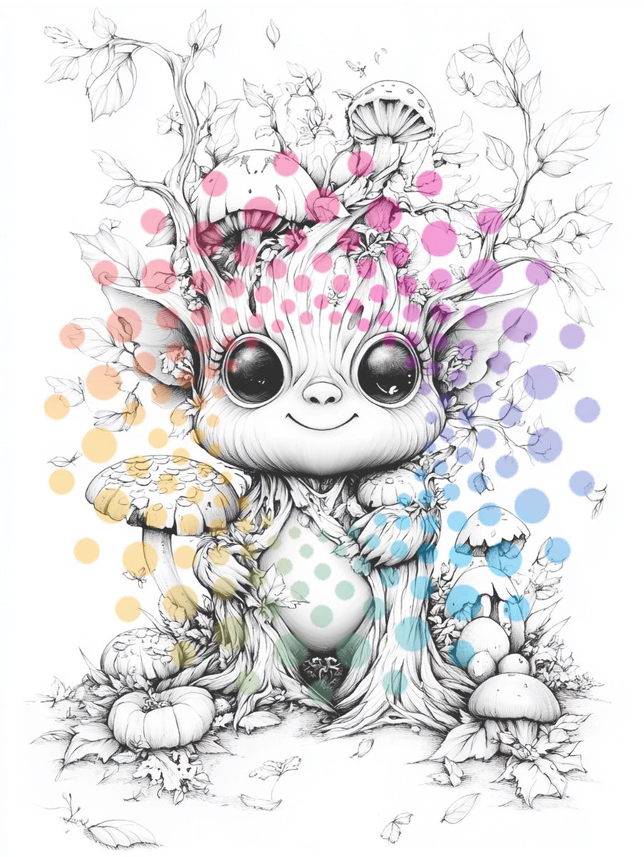 KleurLab® - Het Magische Bos - Kleurboek voor Volwassenen - Fantasy - Natuur - Dieren - 48 A4 Kleurplaten - Enkelzijdig Bedrukt — afbeelding 10