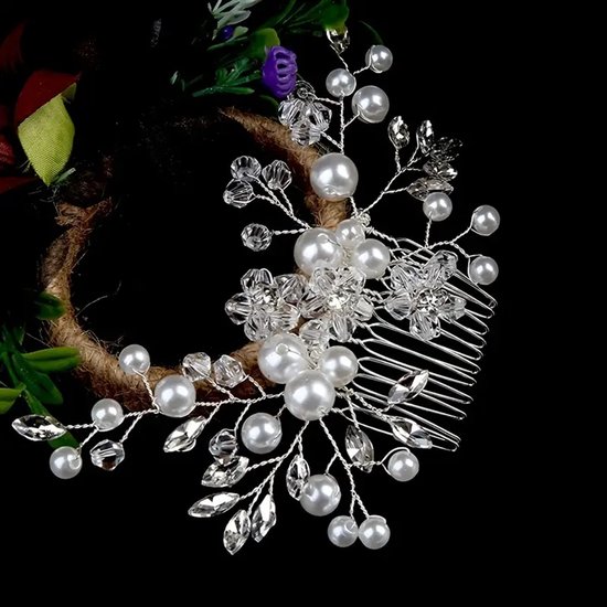 Soirée de gala de la mode des cheveux de mariée (peigne, couleur argent)