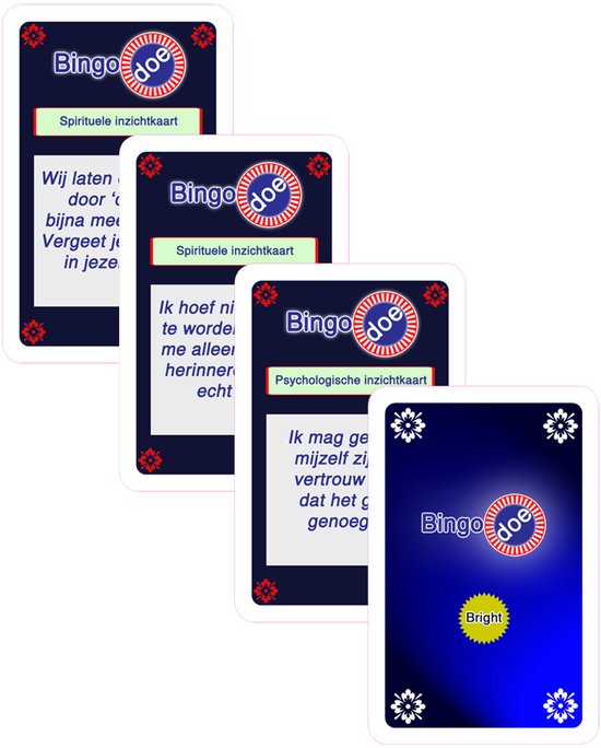 Bingo-doe bingospel met inzichtkaarten - Psychologisch en spiritueel – Spelenderwijs inzichten krijgen en bespreken. (Editie Groen)