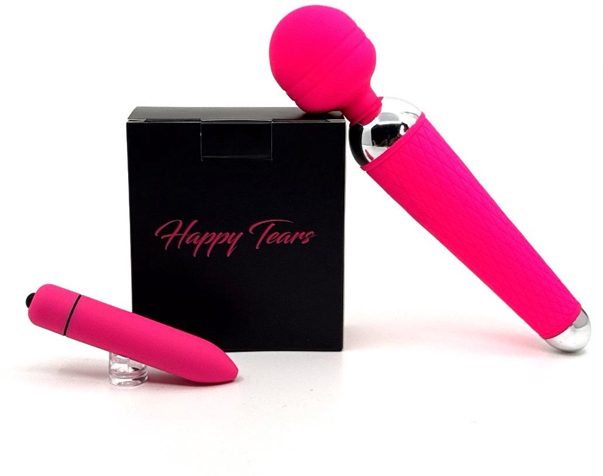 Happy Tears© Power Duo – Wand Massager & Bullet Vibrator - Roze