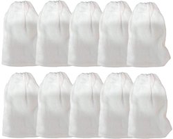 Aquarium Filter Bags - Pack of 10 - Elastische Katoenen Filterzakken voor Waterverversing en Grondreiniger