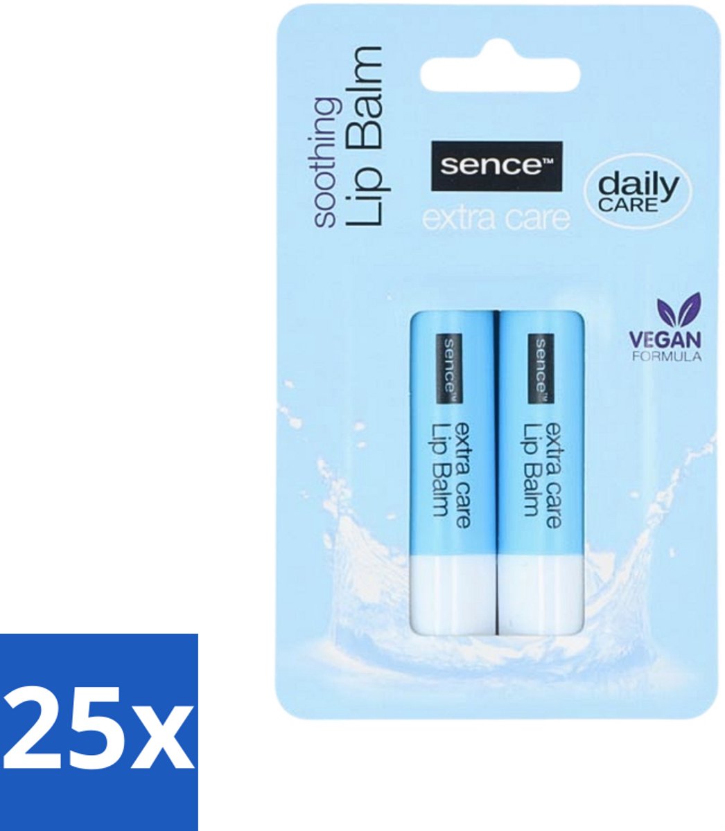 25 x Sence Lippenbalsem Normaal Hydro Shock 2 stuks per verpakking - Lippenbalsem - Lippen Verzorging - Droge Lippen - Gezonde Lippen - Lippen Bescherming