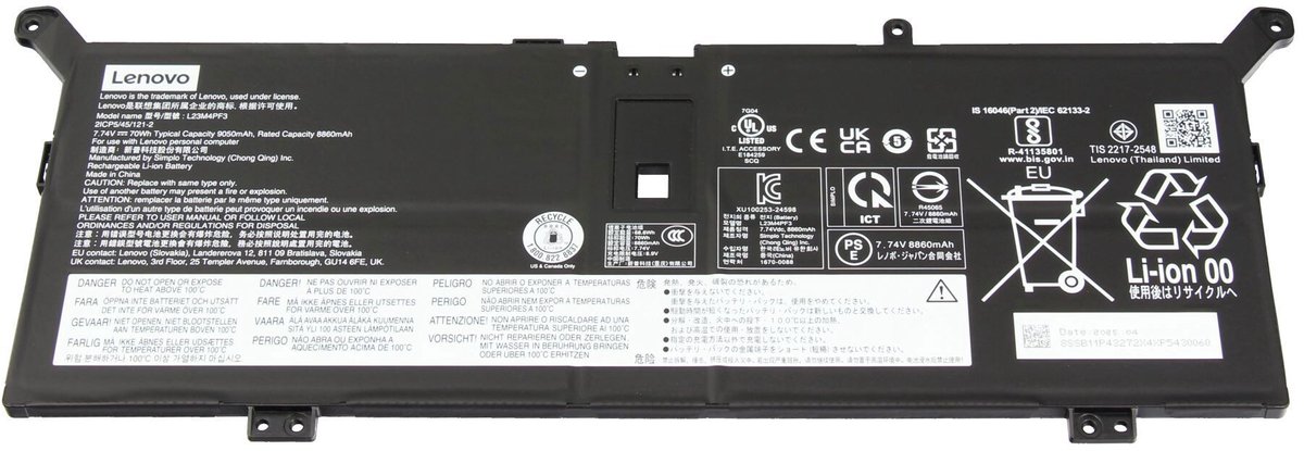Lenovo 5B11P43271 Batterij - 70Wh