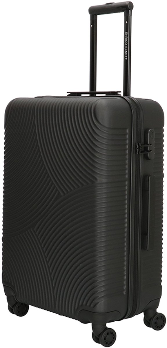 Enrico Benetti Harde koffer / Trolley / Reiskoffer - 65 cm (Medium) - Louisville - Zwart