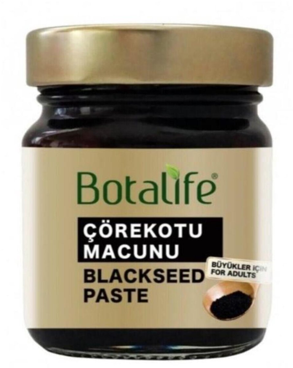 Botalife - Zwarte zaadpasta - Zwarte komijnpasta - Zwartezaadolie - Çörek Otu Macunu - Voor Volwassenen - 195 gr