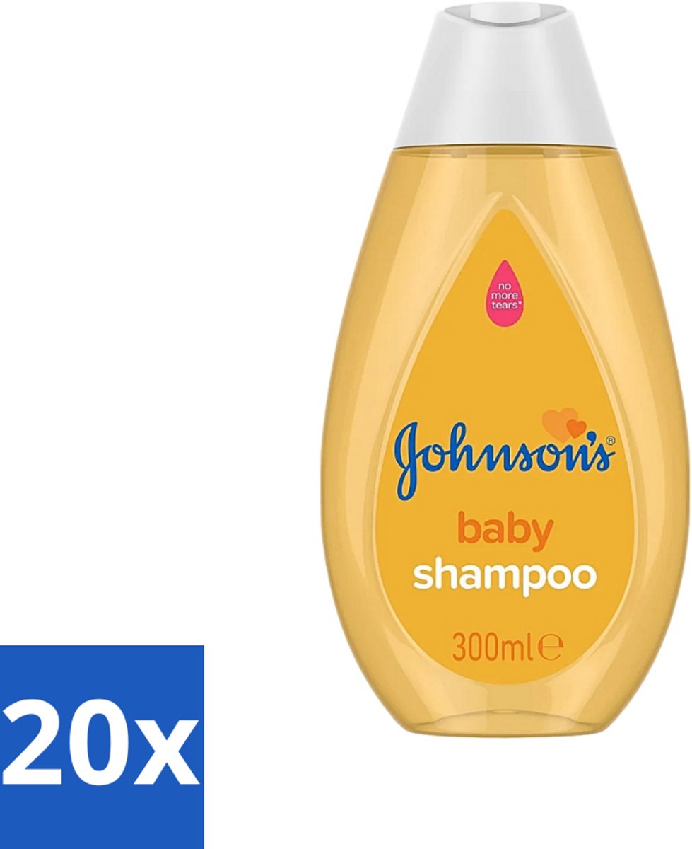20 x Johnson's - Baby Shampoo - Zacht Voor De Ogen - 300 ml - Baby Shampoo - Baby Haar Verzorging - Zacht Voor De Ogen - No More Tears - Hypoallergeen Shampoo