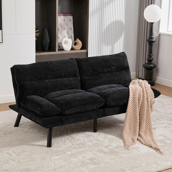 Pugsdrly Cloud hoekbank voor de woonkamer, tweezitsbank in chenille met 2