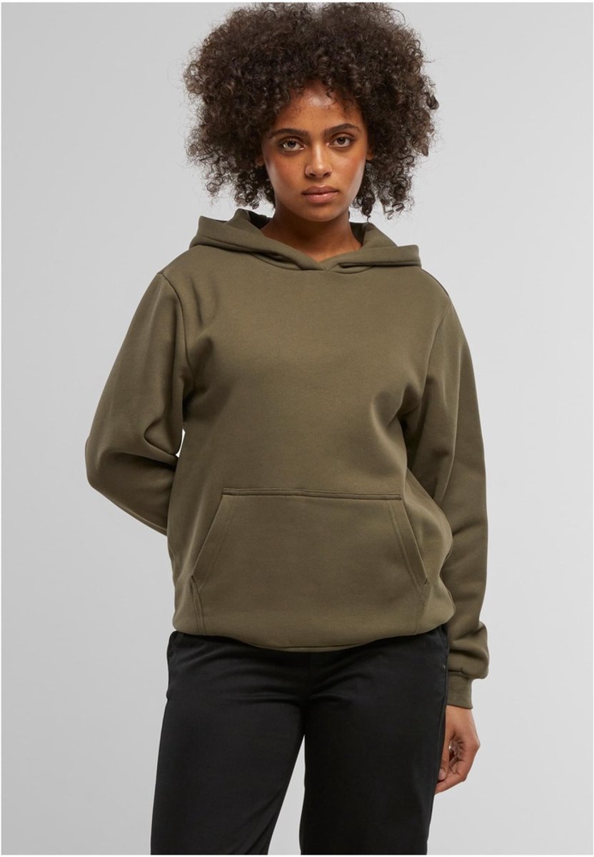 Urban Classics Loose Brushed Fleece Hoodie/trui L Olijfgroen
