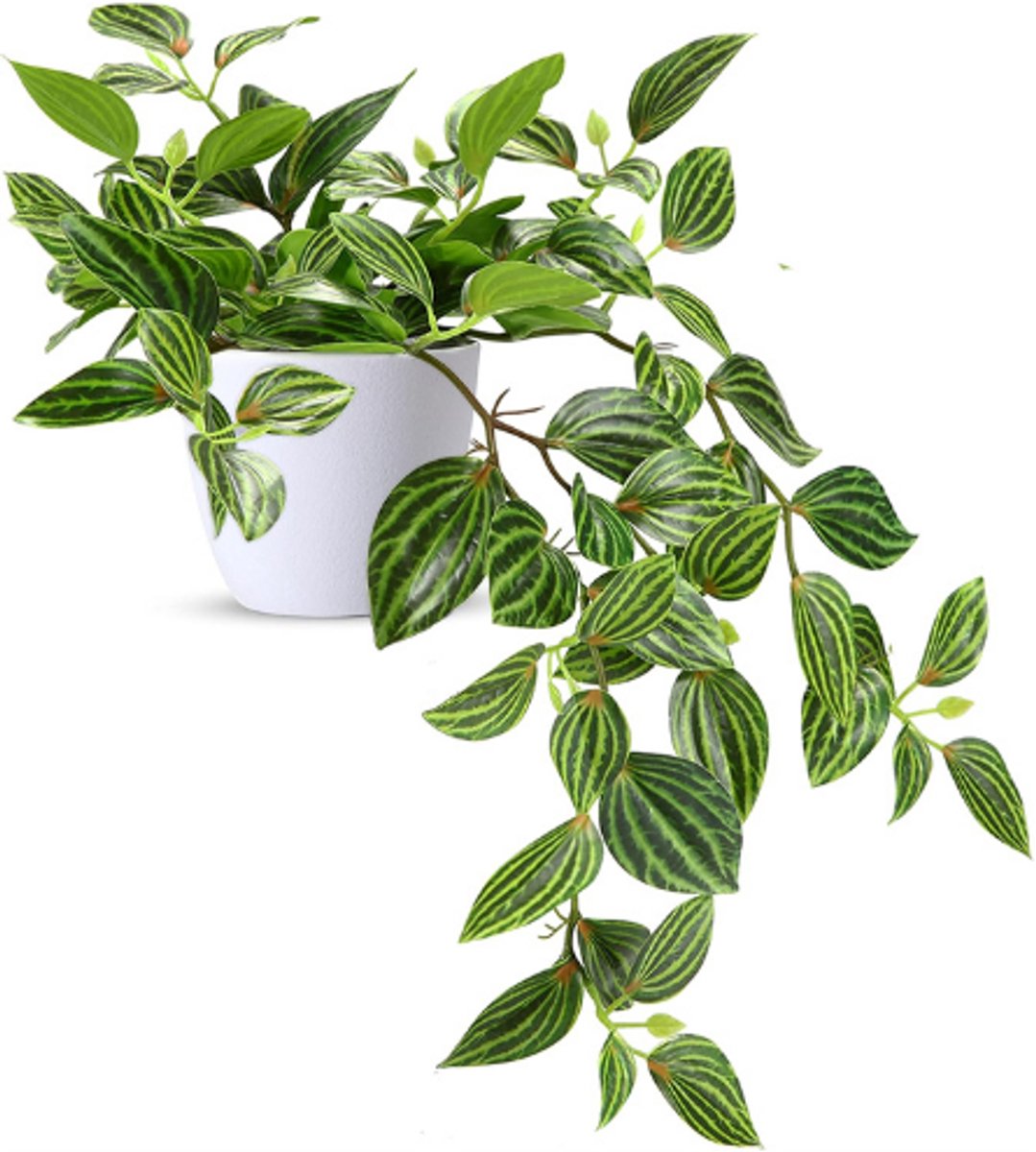 BOG Kunstplant 25 Cm - Moderne Kunstplanten Decoratie - Tafeldecoratie Voor Woonkamer - Balkon - Slaapkamer - Badkamer - Binnenruimtes (Set Van 1) GROEN