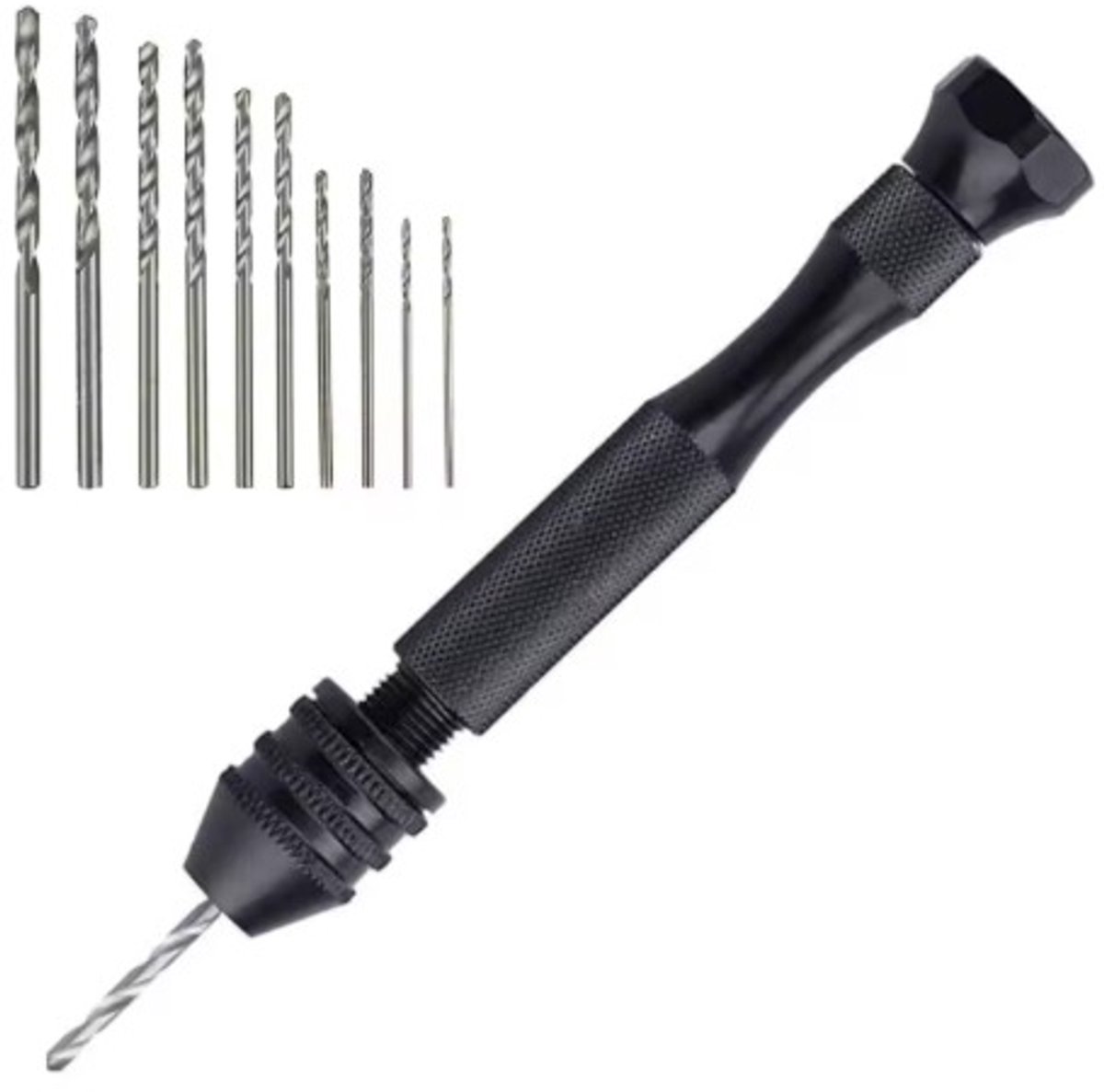 Scoby - Mini Handboor - Boorset - Precisieboor - Mini Drill - 10-delig - Aluminium