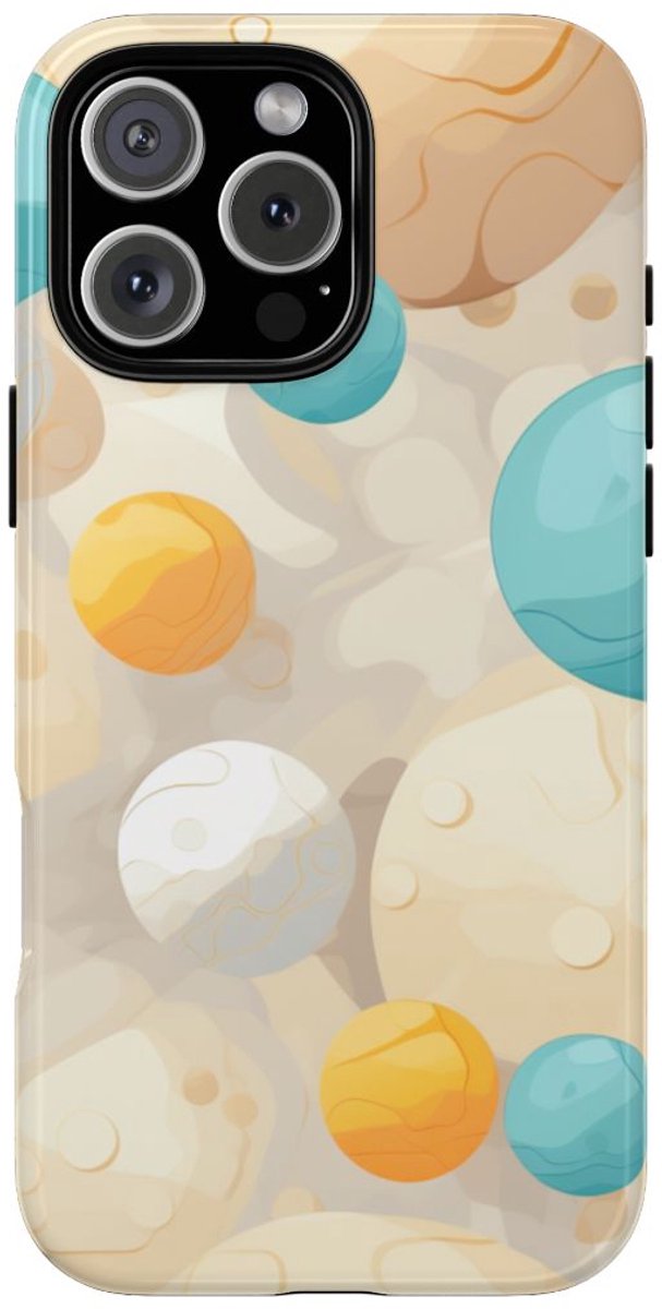 Kleurrijke Marmeren Bollenpatroon – Telefoonhoesje Geschikt voor iPhone 16 Pro Max