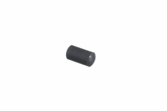 Zwart cilindervormig voetje voor magnetronrooster, 3 cm lang.