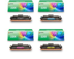 INKFIND 220X (W2200X/W2201X/W2202X/W2203X) tonercartridge multipack van 4 stuks (Zwart+Cyaan+Magenta+Geel) compatibel met HP 220X…