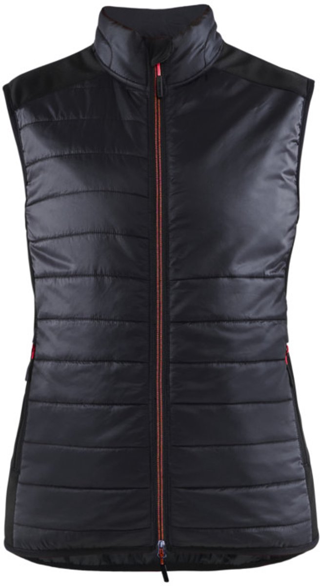 Blaklader Dames bodywarmer gevoerd 3864-2030 - Zwart/Rood - L