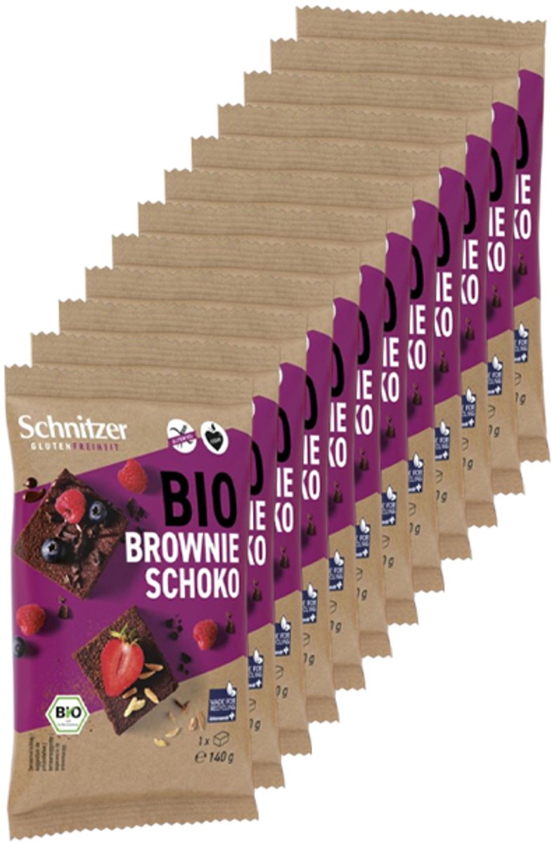 Schnitzer | Brownie Chocolade | 12 stuks | 12 x 140 gram