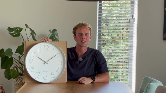 Stille Wandklok 30 cm – Niet Tikkend – Analoog met Grote 3D