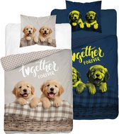 Housse de Puppy Chiot 140x200 Katoen Glow 2-en-1 Golden Retriever