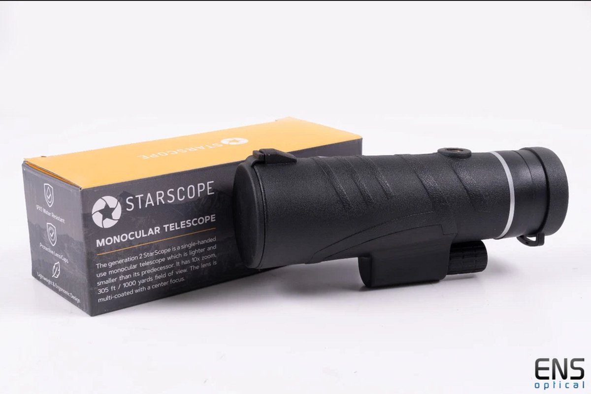 Starscope Monocular Telescope 10x Fixed Zoom IPX5 Water Resistant