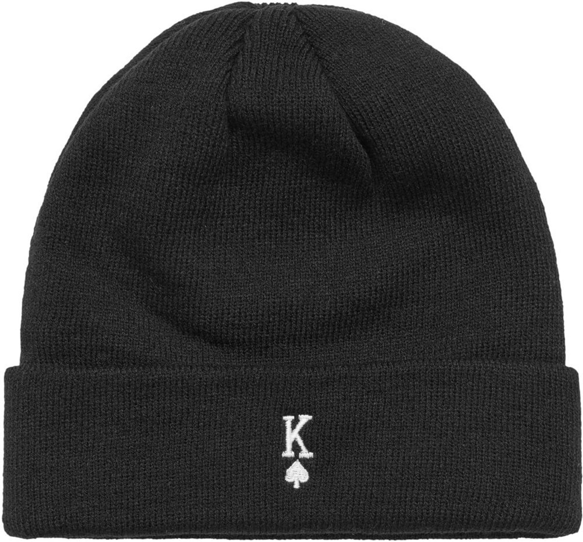 Mister Tee King Card Heavy Knit Beanie Muts Zwart