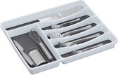 Relaxdays 2x range-couverts en plastique - tiroir à couverts 6 compartiments - range-couverts pour tiroir de cuisine
