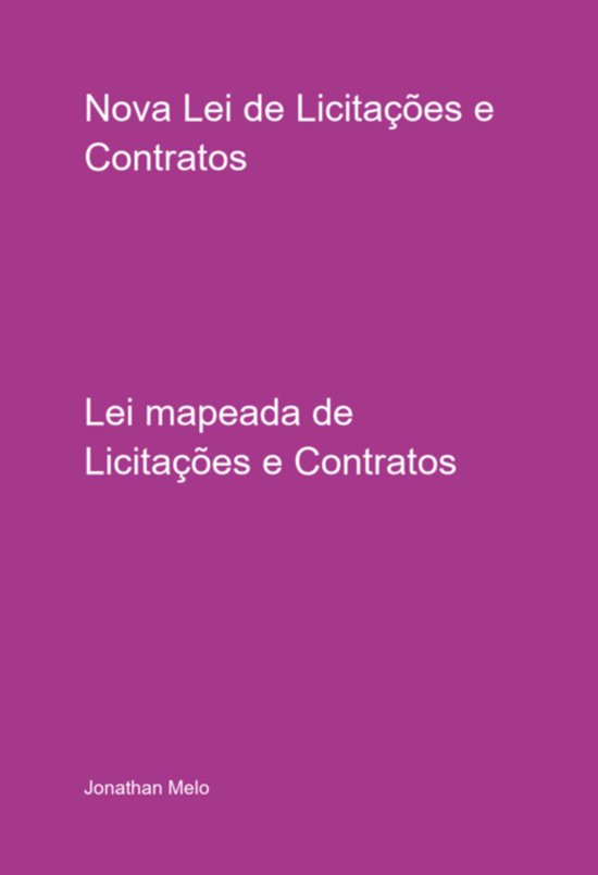 Nova Lei De Licitações E Contratos - cover