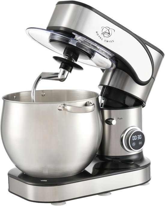 Keukenmachine 12L – Mixer met Mengkom RVS – Planetaire Mixer 2000W – Deegkneder – Keukenmixer met Garde & Klopper – Royal Swiss®