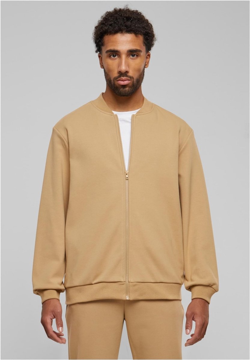 Urban Classics Cozy College jacket Sweater/trui met rits S Beige