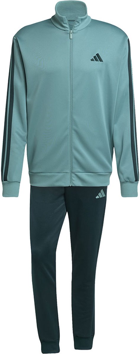 Adidas Sportswear Basic 3 Stripes French Terry Trainingspak Man Turquoise