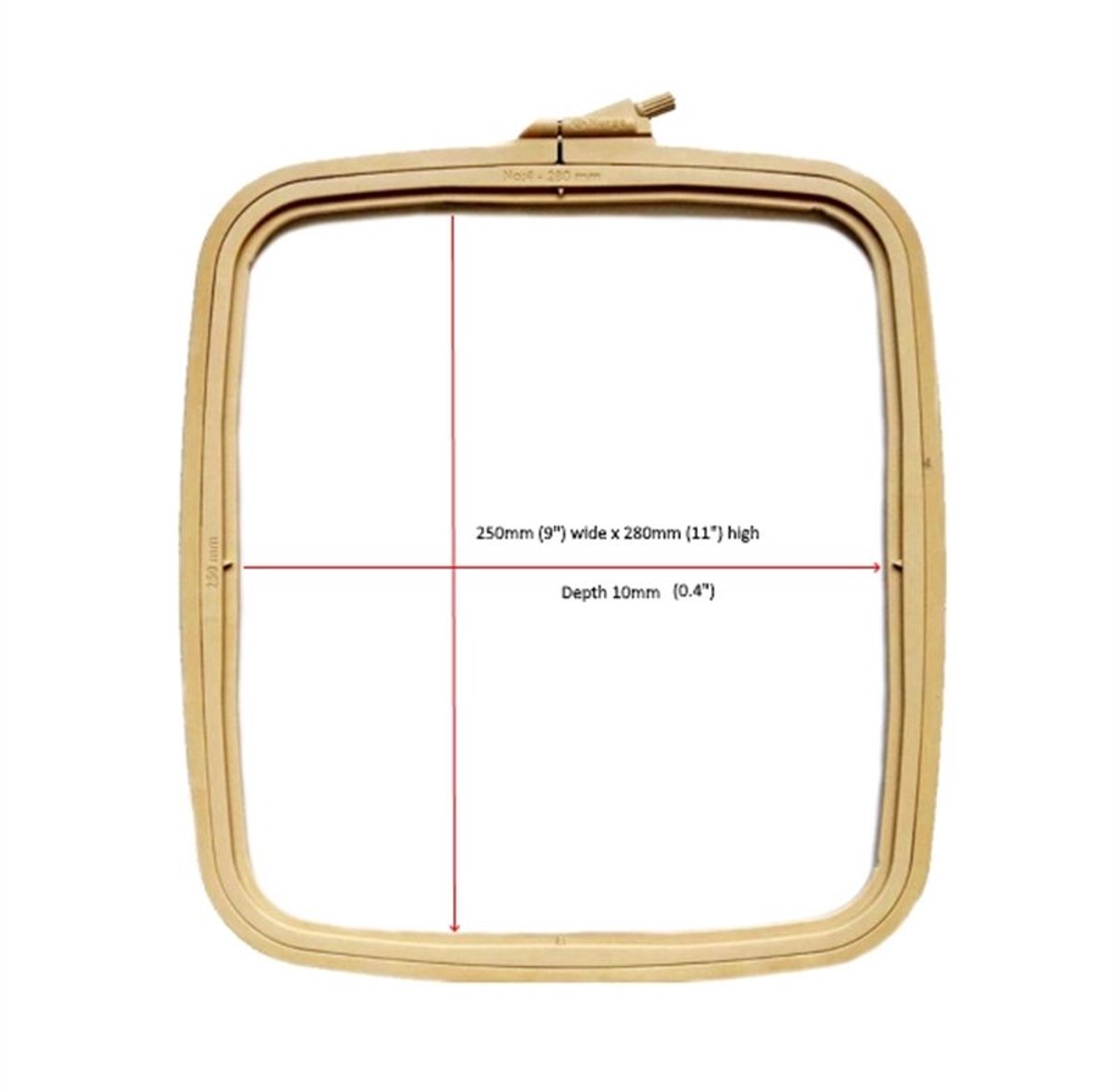 Borduurring Nurge 19,5 x 22 cm koffiebruin