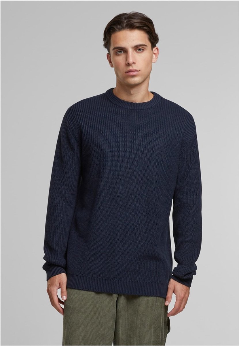 Urban Classics Rib Basic Sweater/trui S Donkerblauw