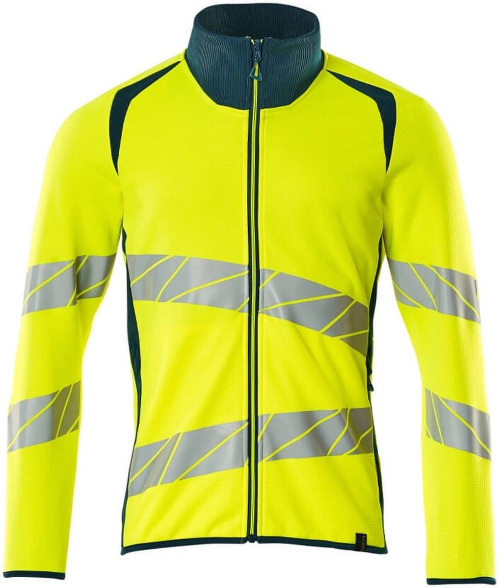 Mascot Accelerate Safe Sweatshirt met rits 19184-781 - hi-vis geel/donkerpetrol - 4XL