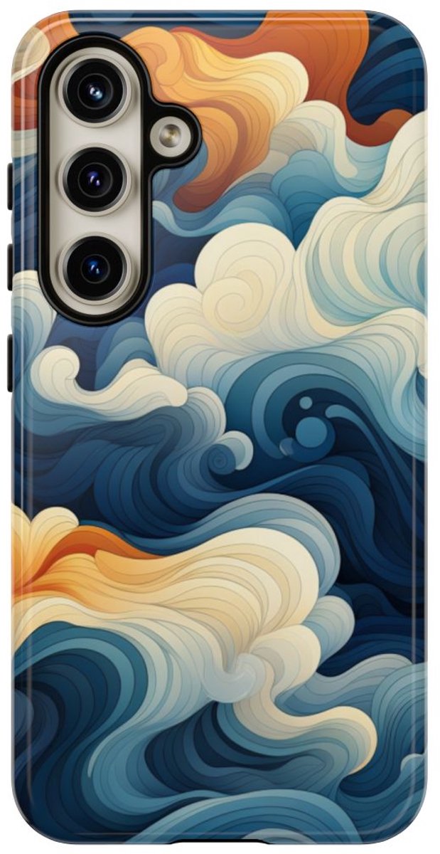 Abstracte Golvende Patronen – Telefoonhoesje Geschikt voor Samsung Galaxy S24