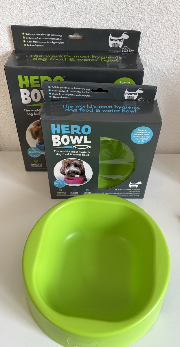 Hownd Voerbak Hero 18 Cm Polypropyleen Groen Mt S