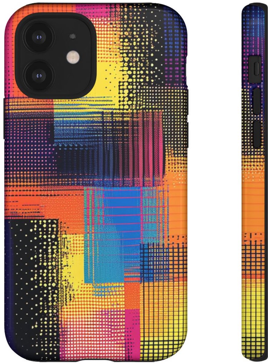 Kleurrijk Abstract Pixelpatroon – Telefoonhoesje Geschikt voor iPhone 12