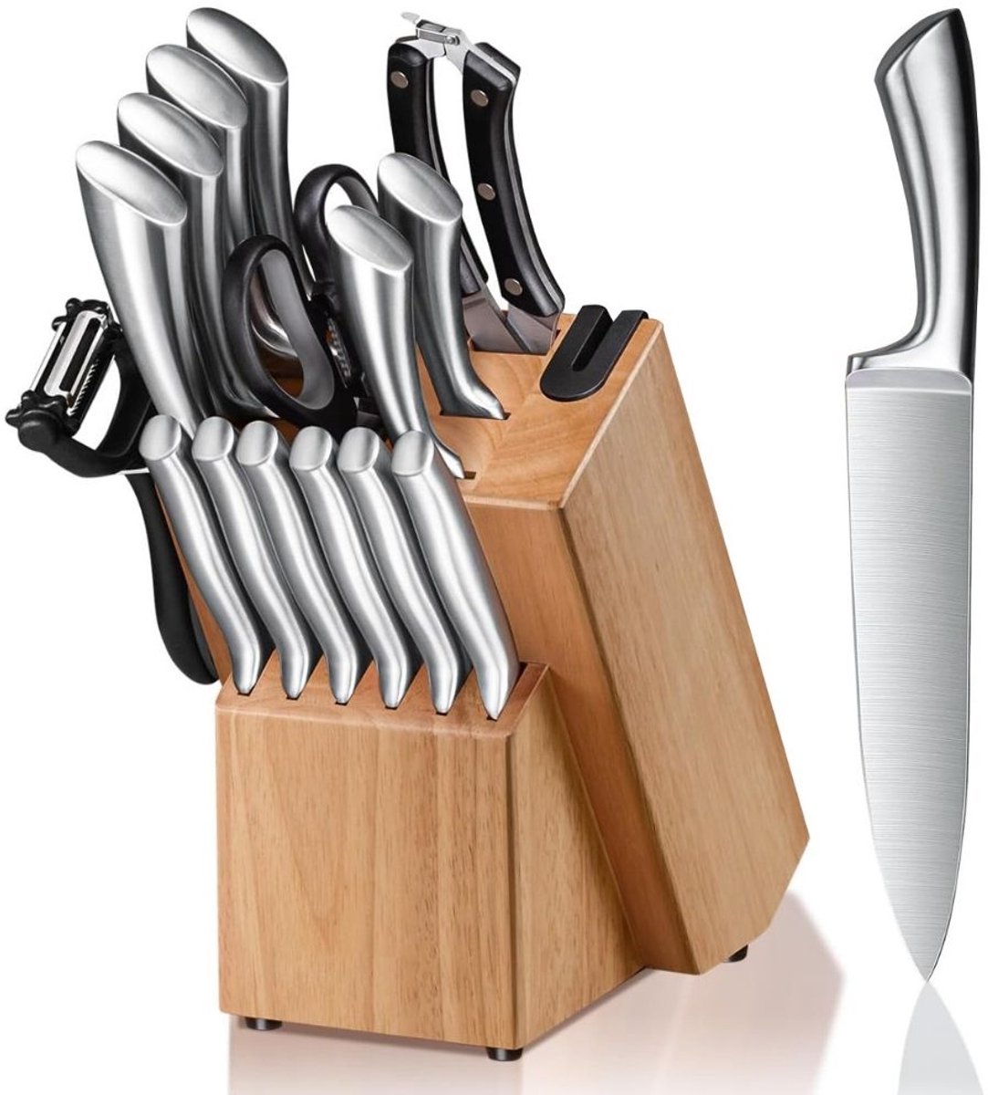 DailySupplies® Messenset met Blok - Messensets met Messenblok - Koksmes - Keukenmessen Set