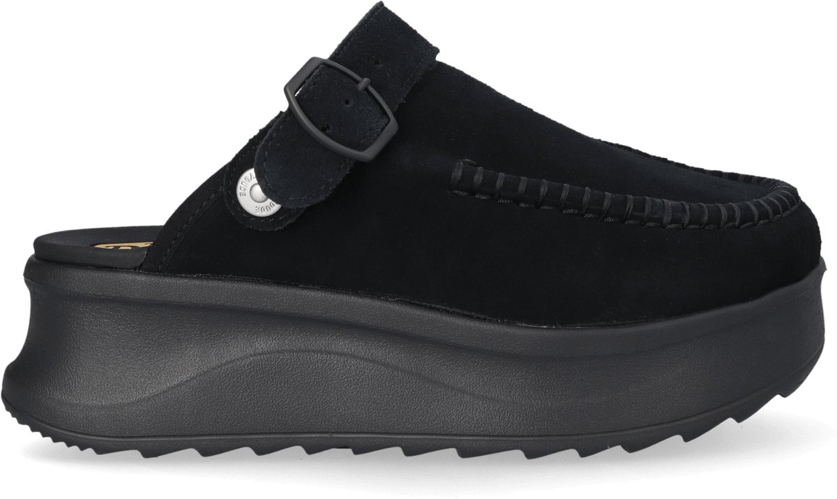 HEYDUDE - Delray Clog Suede Dames Instappers Black - Maat 42